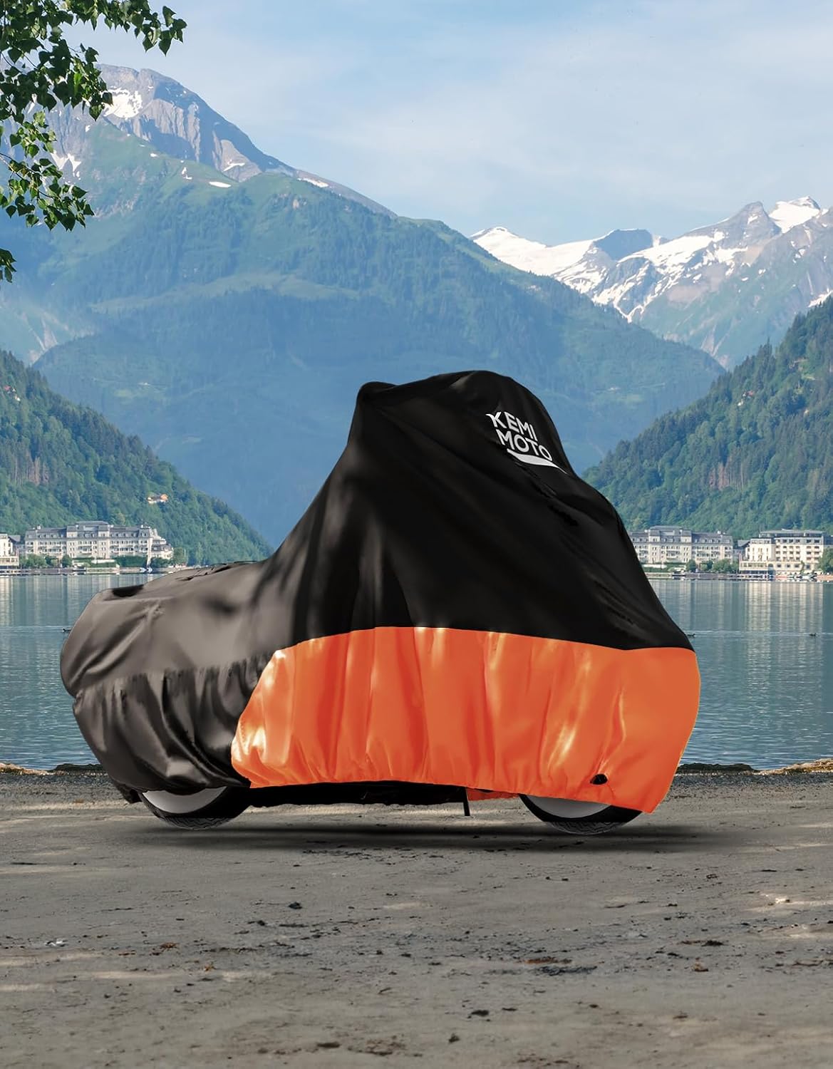 KEMIMOTO Heavy Duty 420D Motorcycle Cover Waterproof Compatible with Softail Dyna Models Standard Heritage Classic 114 Shadow Cruiser Cover Outdoor All Weather Protect from Dust Sunlight Rain