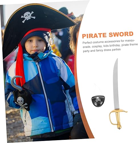 Miniatura 2 de Juego de 2 juegos de pirata, decoraciones de pirata, accesorios para niños, decoraciones de Halloween, disfraz de pirata, espada pirata para