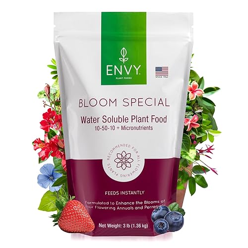 ENVY Bloom Special Professional Grade 10-50-10 Alimentos para plantas solubles en agua  Promueve flores más grandes y hermosas 30 lb