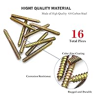 Vista 16 de Paquete de 20 pernos de suspensión de doble cabeza de 1/4-20 x 1 pulgada para tornillos de muebles