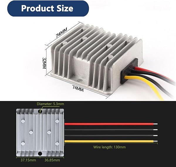 Convertisseur 24V à 12V 30A 360W DC-DC Convertisseur Abaisseur 15-40V à 12V Régulateur de Tension IP68 Étanche Module de Convertisseur de Tension Transformateur pour Voiture - 4