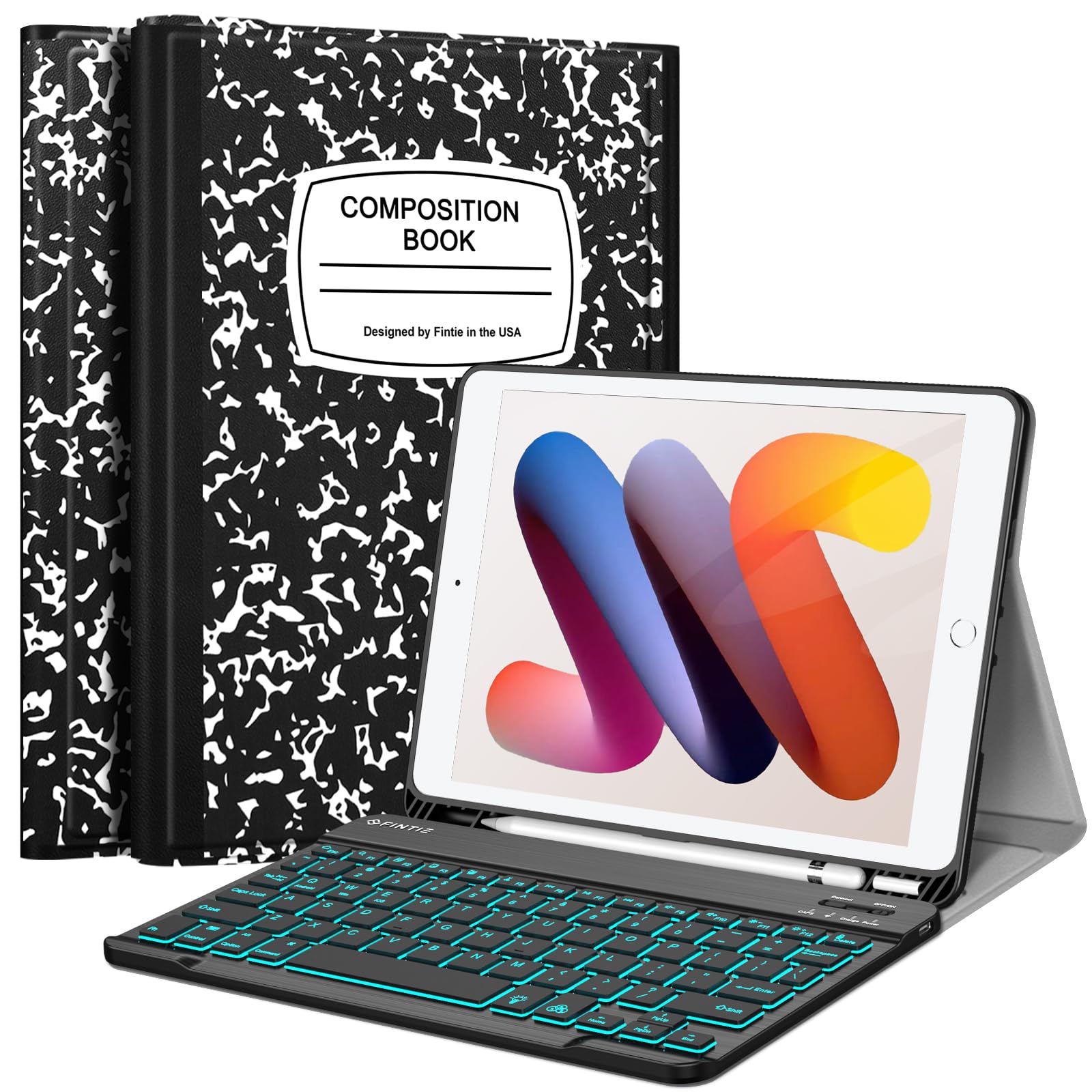 Amazon.com: FINTIE Backlit Keyboard Case for iPad 9th / 8th / 7th