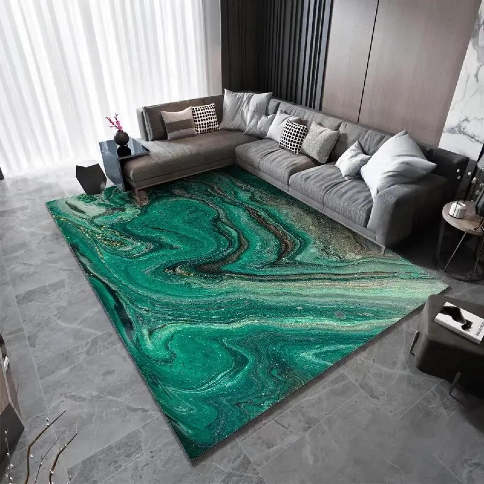 Alfombras de dormitorio JGGXHM estilo río verde para crear una cabecera moderna y cálida