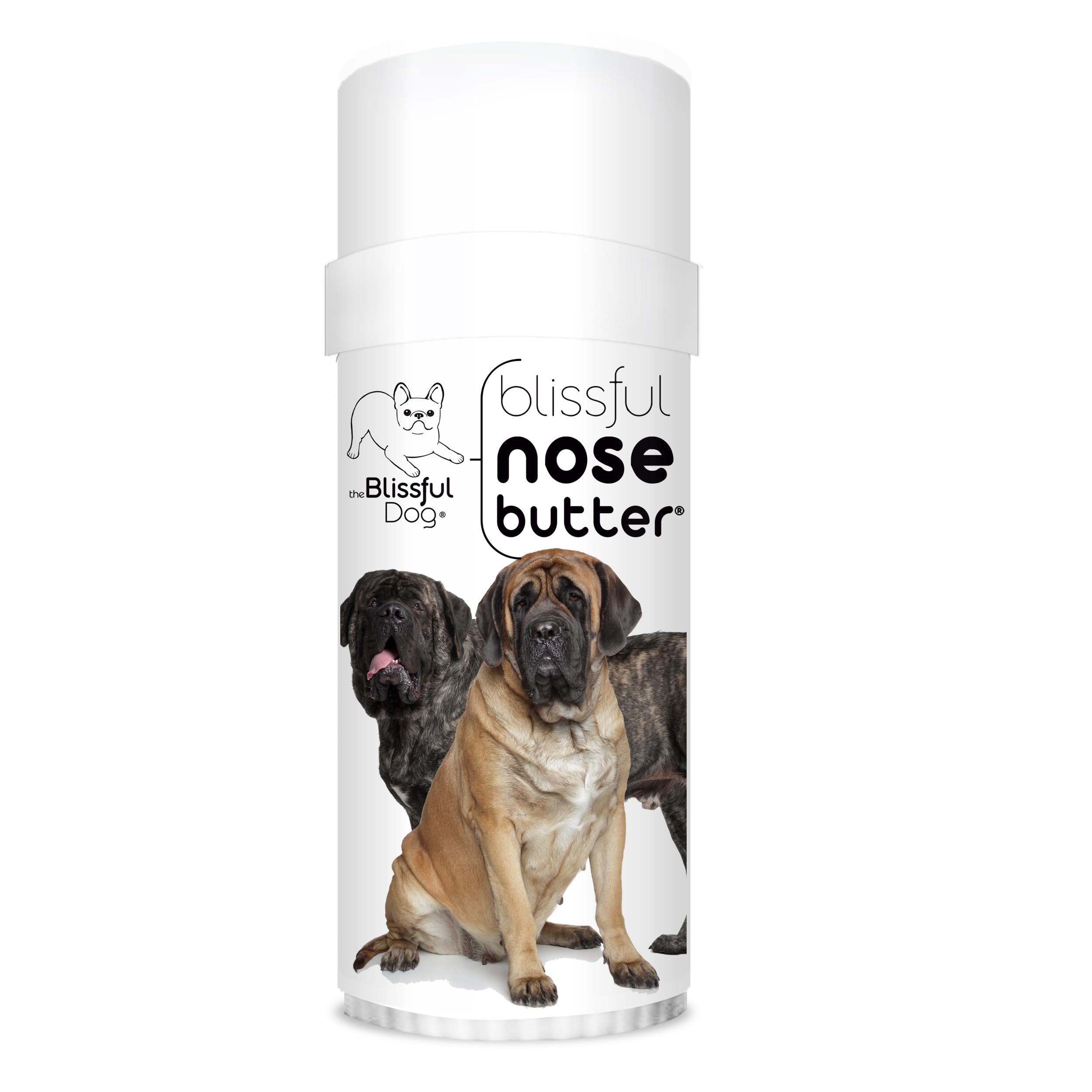 The Blissful Dog Mastiff Nose Butter, Versatile Dog Nose Balm for Dry Nose, Handcrafted Nose Moisturizer, Easy-to-Apply Dog Essentials, Unscented, 2 oz.