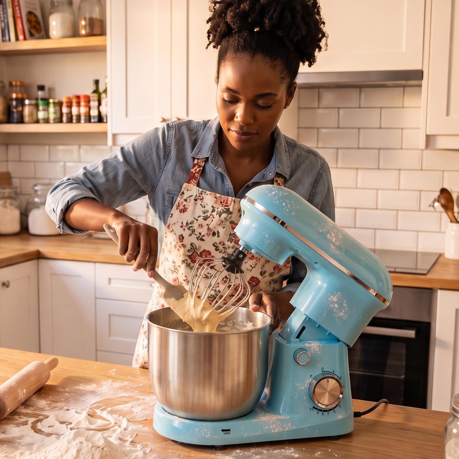 OLIXIS 6.3 Qt Stand Mixer, 10-Speed Tilt-Head Electric Mixer for Baking view 8
