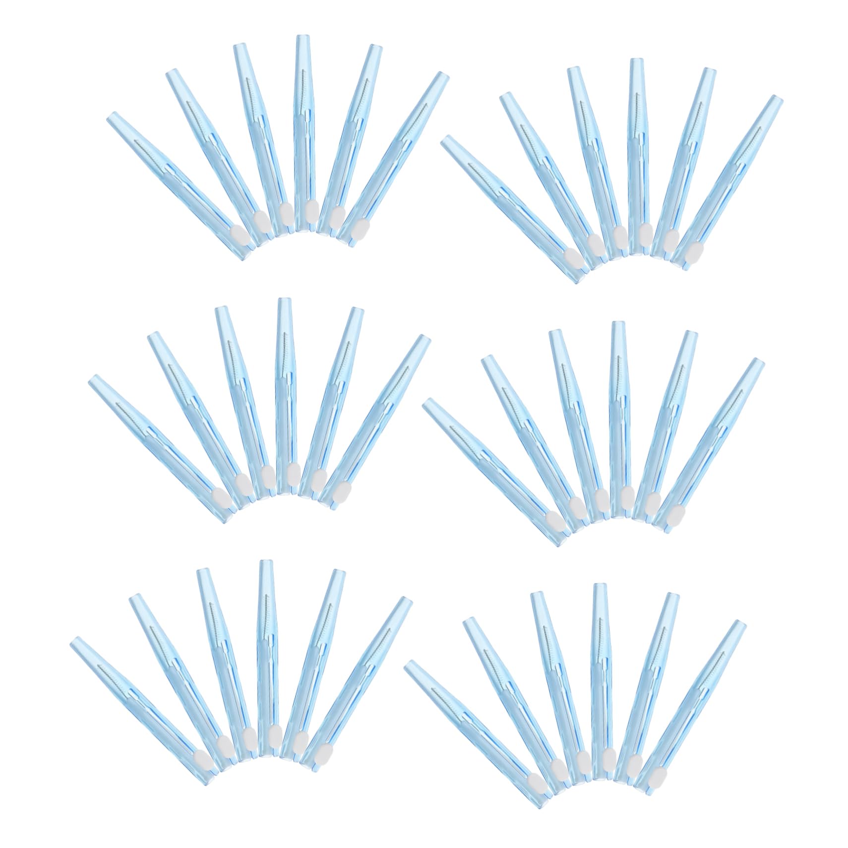 SEWOART 40pcs Portable Interdental Toothpicks for Braces Ergonomic Flexible Cleaning Tool for Oral Hygiene for Home Travel Office Use Blue Tapered Design