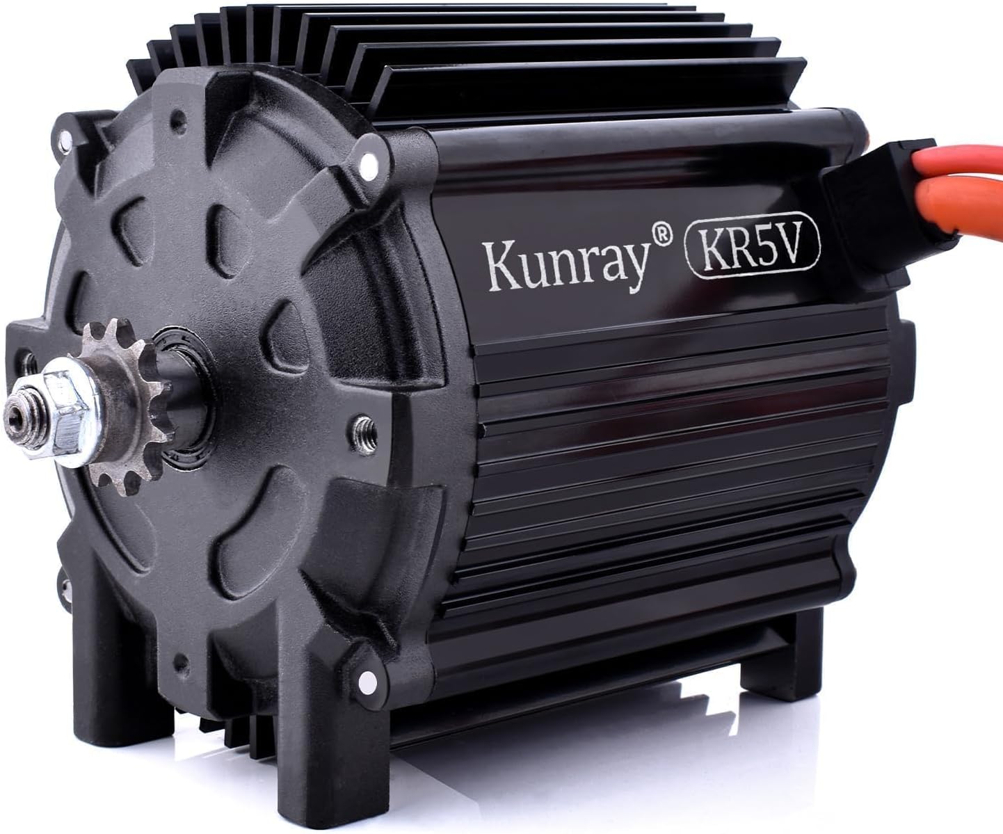 Kunray Electric Brushless DC Motor 72V 5000W Electric Dirt Bike Motor Peak 6900rpm Peak 10KW for Go Kart Razor Upgrade Kit Motorcycle and More (Upgraded Brushless DC Motor, 72V 5000W)