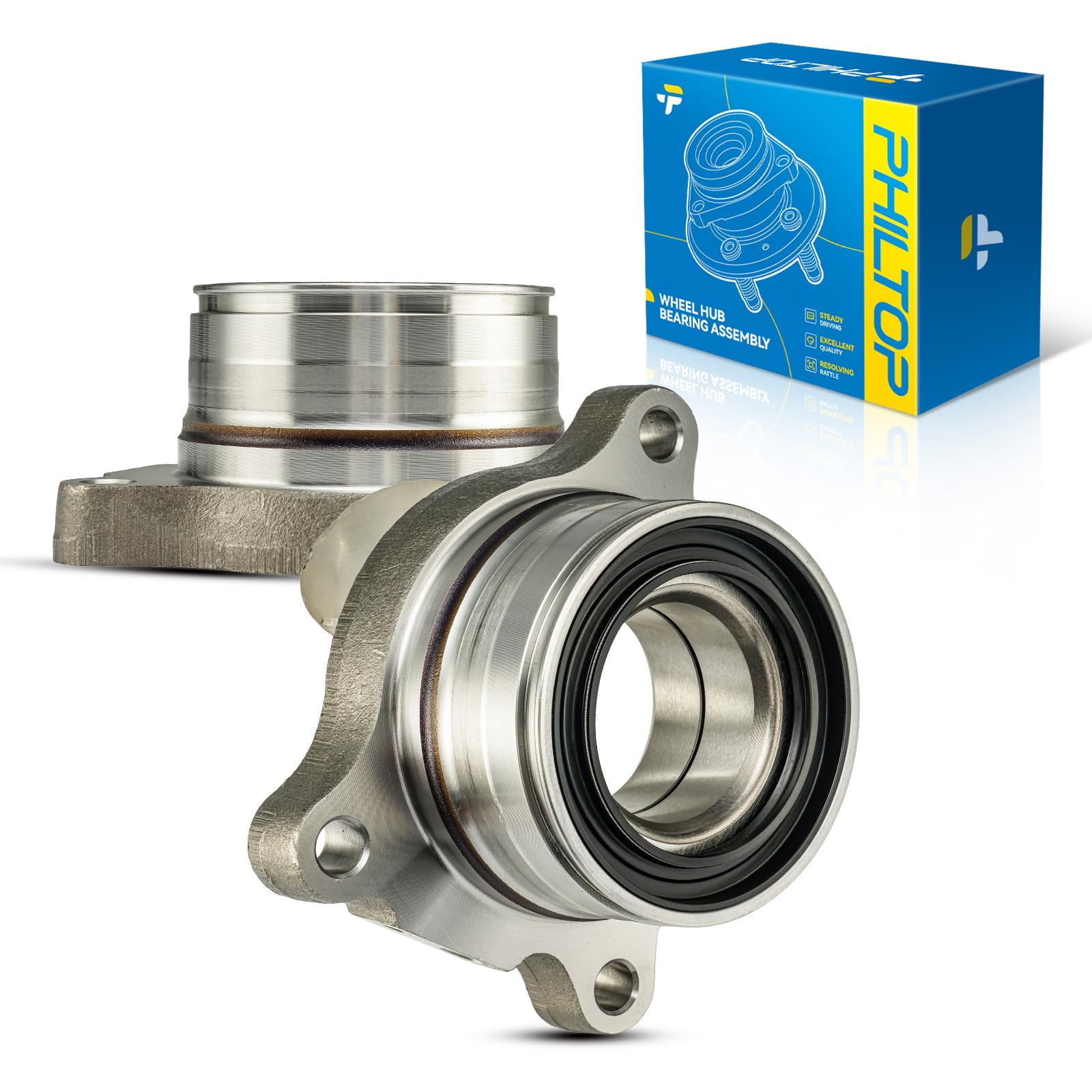 PHILTOP 512351/512352 Rear Wheel Hub Assembly Fit for Toyota Tundra 2007-2020, Lexus LX570 2008-2011 2013-2020, Toyota Land Cruiser 2008-2011 2013-