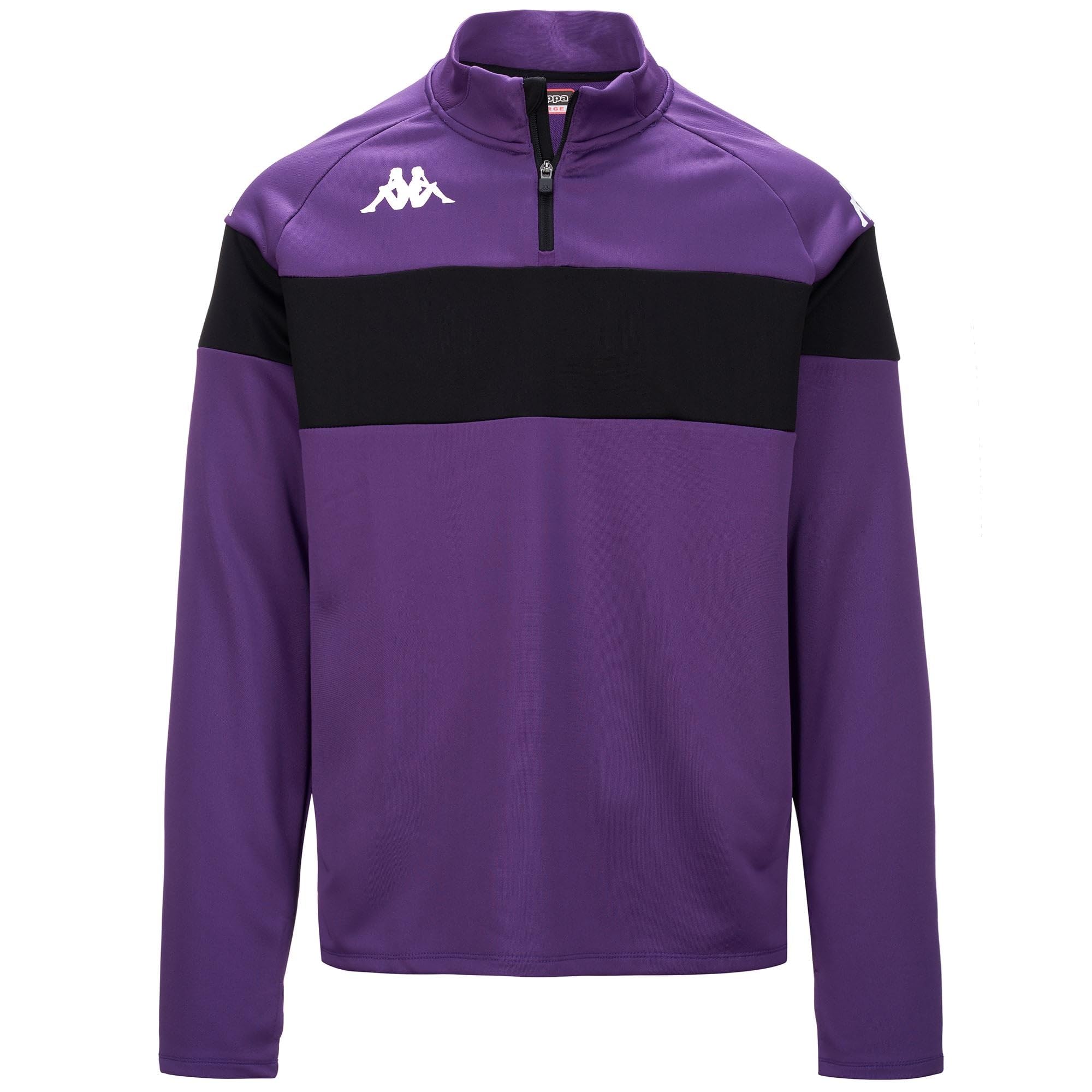 Felpa Da Uomo Kappa Dovare, Slim Fit, Mezza Zip, In Poliestere, Con Strisce Colorate E Logo Omini, Ideale Per Allenamento - 4