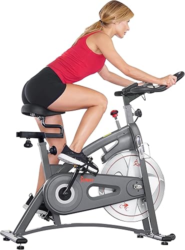 Sunny Health Fitness Endurance Indoor Cycling Exercise Bike with Magnetic Resistance and Optional Exclusive SunnyFit App and Smart Bluetooth
