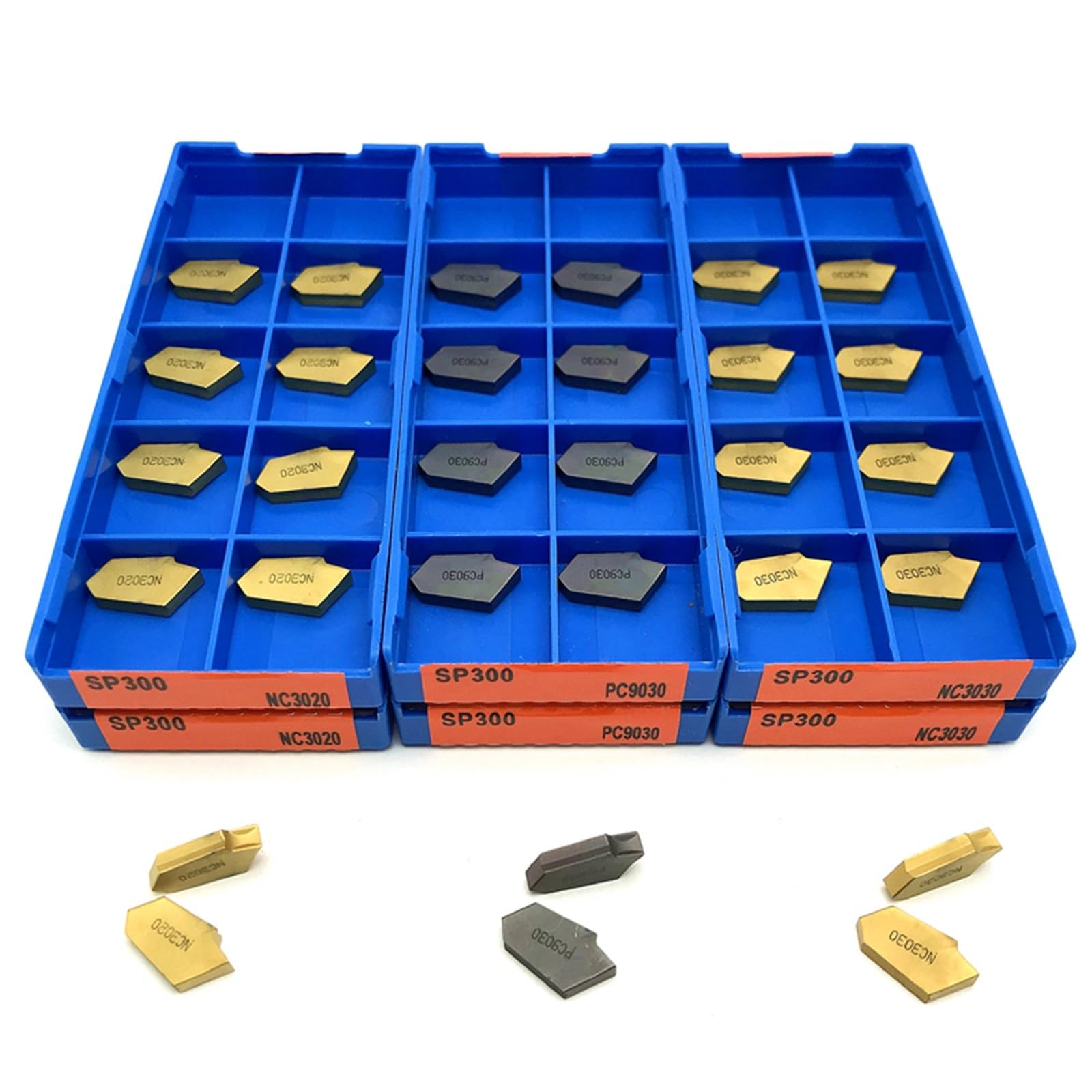 Insertos de carburo SP400 PC9030 para eliminar roturas en torneado ranurado CNC
