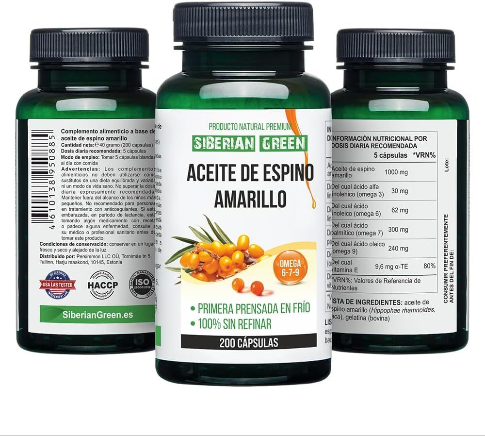 Siberian Sea Buckthorn Oil Capsules 200 Softgels | from Wild-harvested Siberian Sea Buckthorn Berries | Oil Cold Pressed Unrefined Gluten Free Non-GMO Premium Omega 7 - Image 8