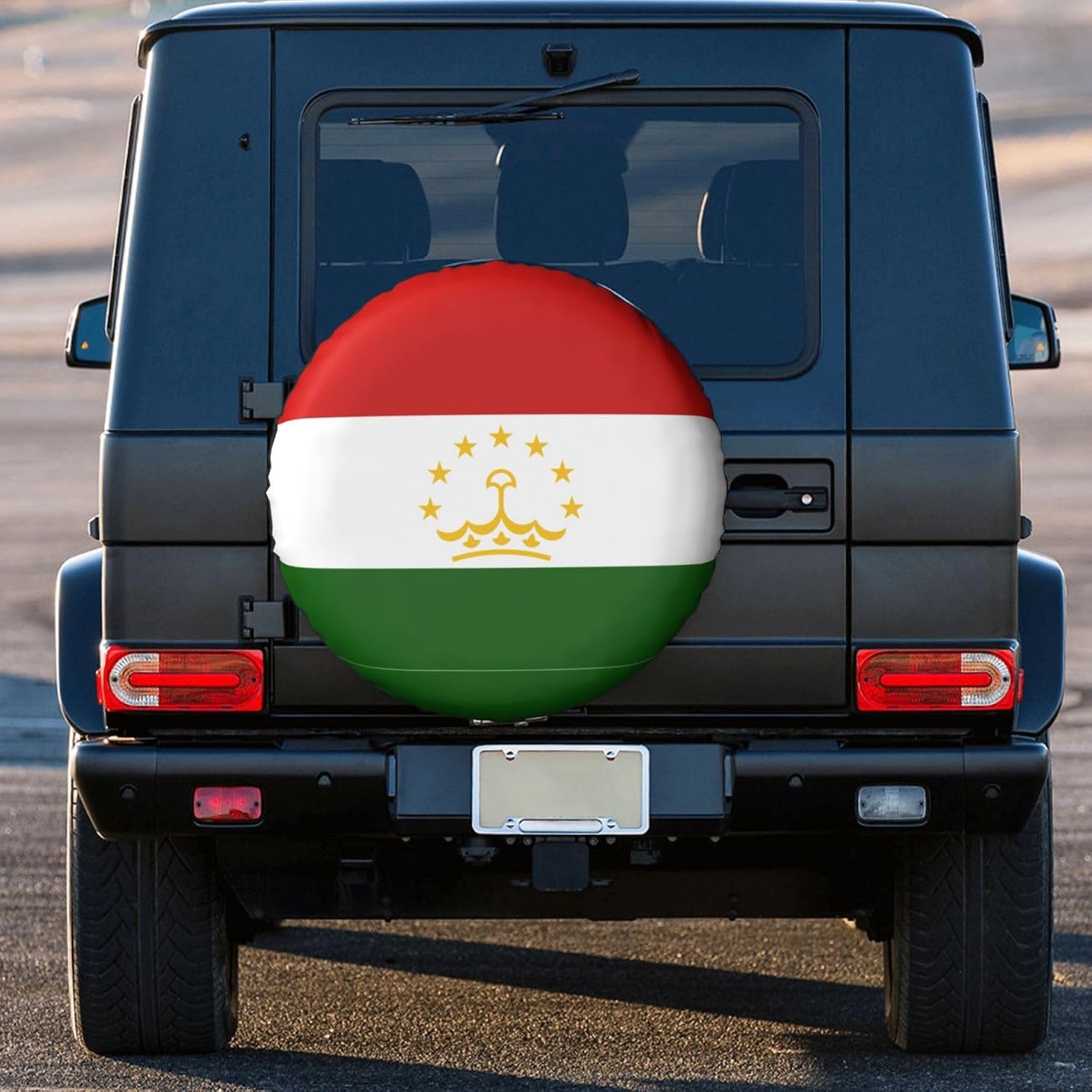 Flag of Tajikistan Print Tire Cover Universal Spare Wheel for Trailer Rv SUV Truck Camper Travel Accessories