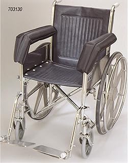 Skil-Care Foam 18 Inch Length Padded Wheelchair Armrest, Cushioned Support for Elderly Patients, Durable & Easy to Clean, Standard Size, Black, 703131