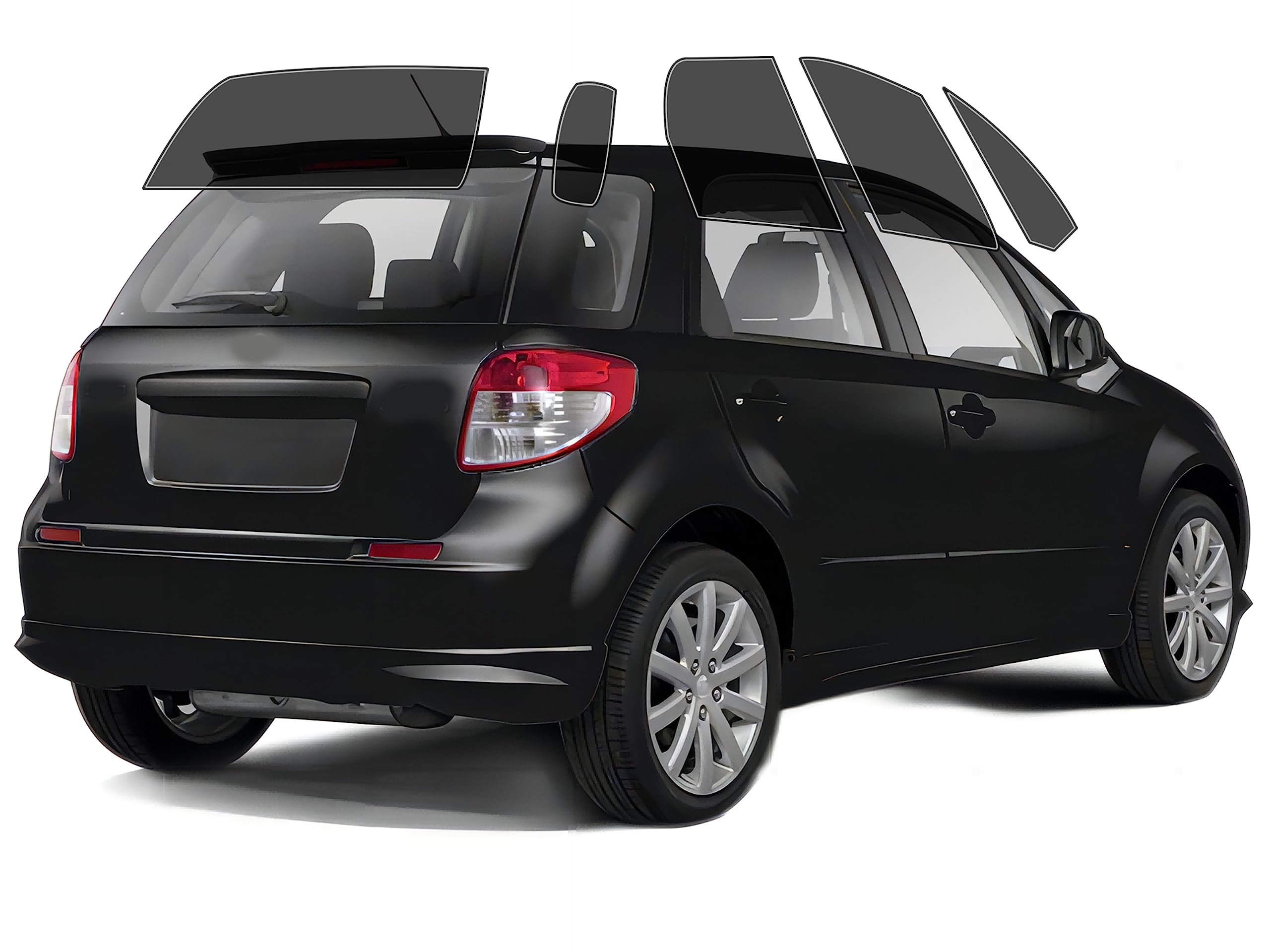 AUTOTEK Precut Windows Tint Film All Sides Cars Sun Blocking Protection Privacy Anti Shatter Glass 2Ply Film 35% Tint Shade kit for Suzuki SX4 Hatchback 2008-2013