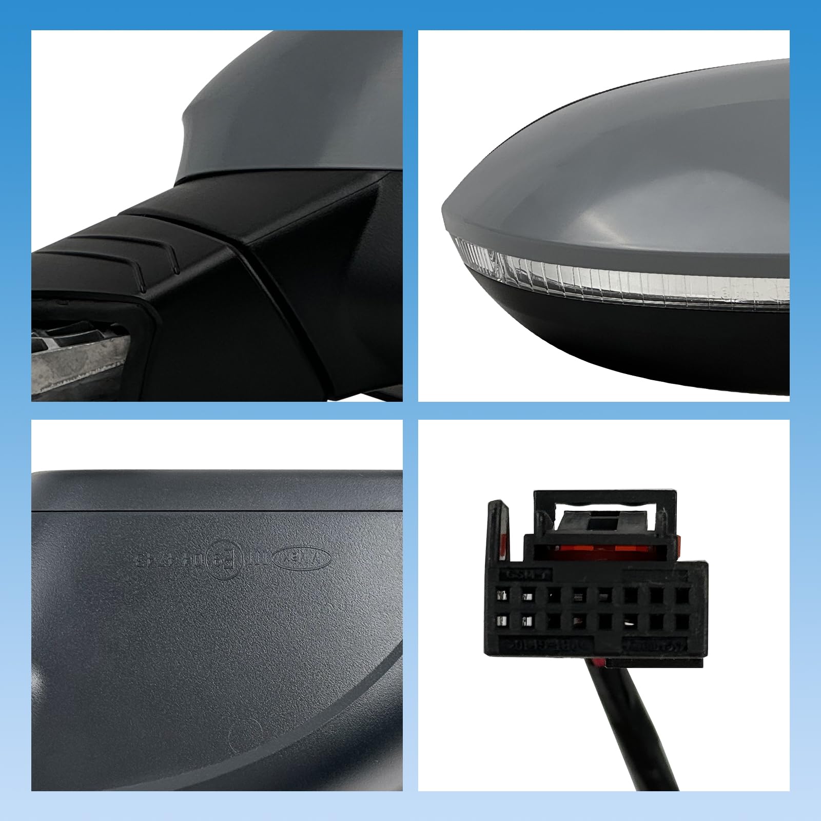 Specchietto retrovisore per vw golf 8 anno di costruzione 2019- Specchio elettrico riscaldabile accessori Con Indicatore di direzione sinistro lato guidatore 6 pin
