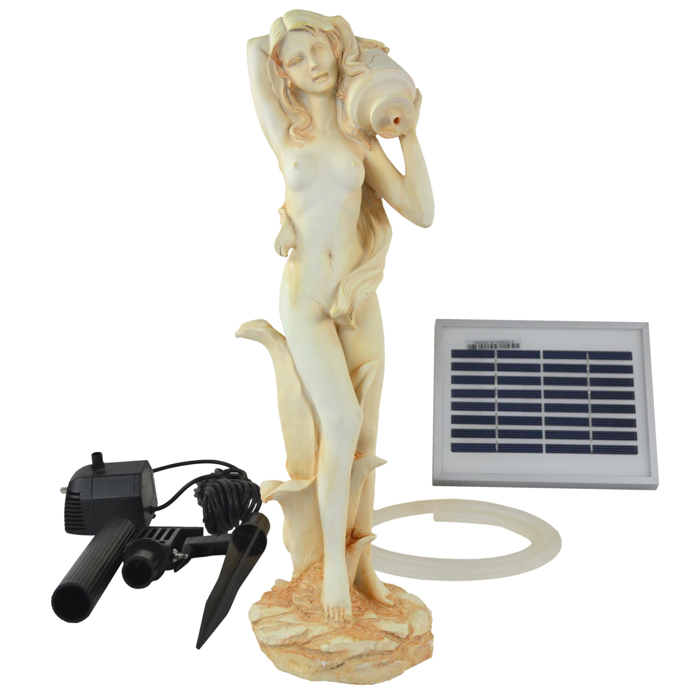 AMUR Solarna pompa do stawu ogrodowego, fontanna solarna, fontanna ogrodowa, z dzbankiem na wodę, zestaw solarnych pompek do stawu, stawu ogrodowego, dekoracja solarna