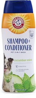 Arm & Hammer 2-in-1 Cucumber Mint Dog Shampoo & Conditioner - Baking Soda Odor Control, 20oz for All Dogs