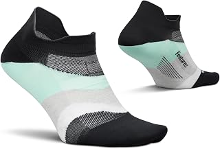 Feetures Elite Ultra Light No Show Tab Ankle Sock, Mint Chip, L, 1 Pair