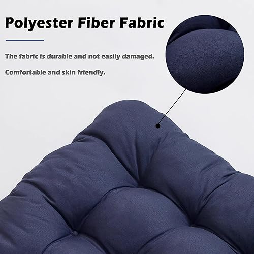 Miniatura 4 de Cojín de banco para sofá de 2 y 3 plazas, cojín de asiento de banco con lazos, cojín para tumbona para banco de madera, cojines reclinables