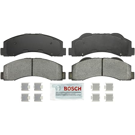 BOSCH BE1114H Blue Ceramic Rear Brake Pad Set With Hardware - Fits Subaru BRZ, Crosstrek, Forester, Impreza, WRX & More