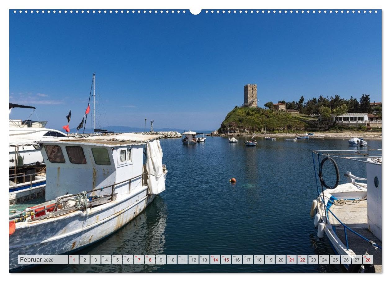 Griechenland - Thessaloniki und Chalkidiki (hochwertiger Premium Wandkalender 2026 DIN A2 quer), Kunstdruck in Hochglanz: Lebendige Stadt, ... zeigen Griechenland pur. (CALVENDO Orte)