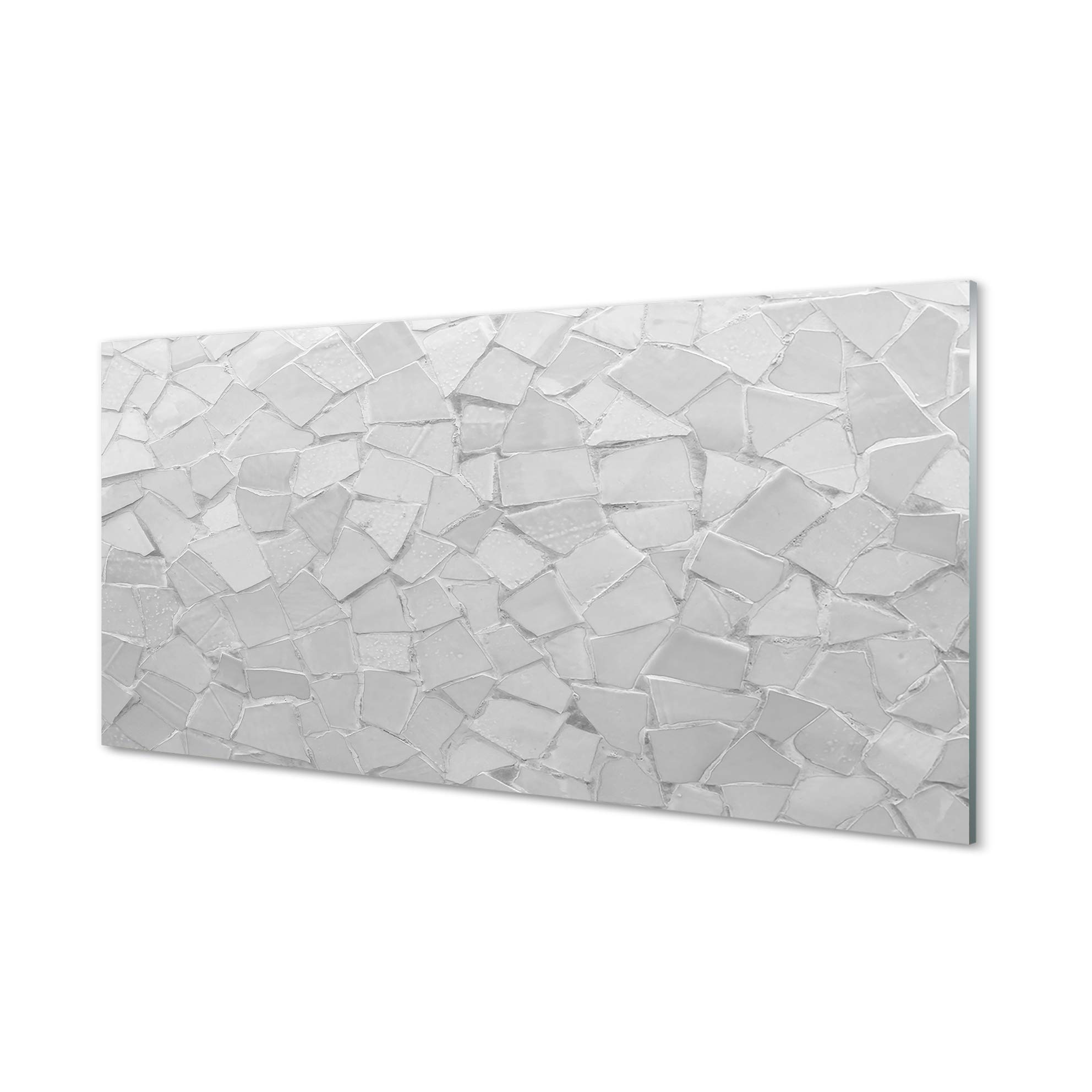 Images d'impression d'art polygones gris sur verre 120x60cm tableau mural salon