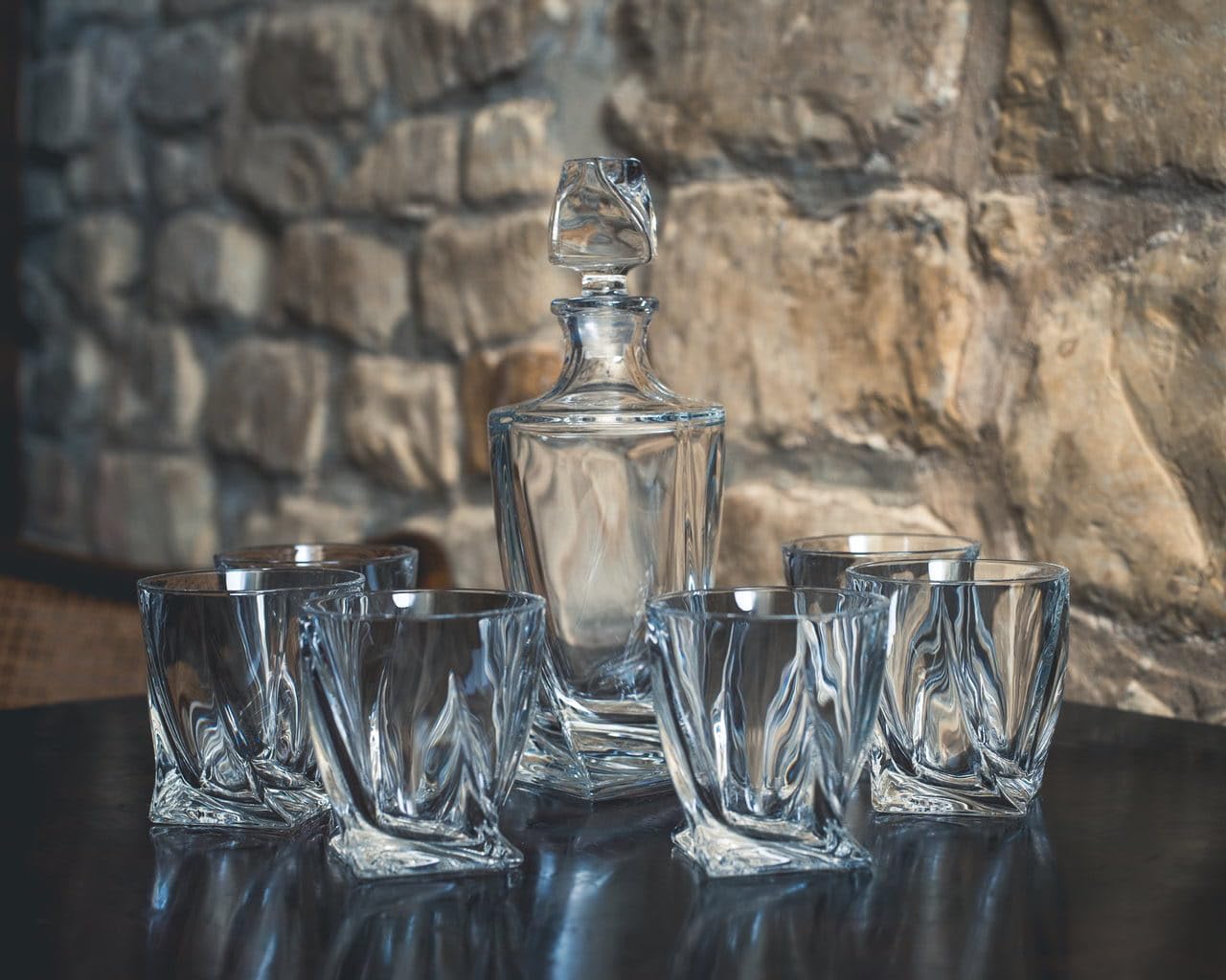 Verre à whisky taillé 34cl - Lot de 6 QUADRO