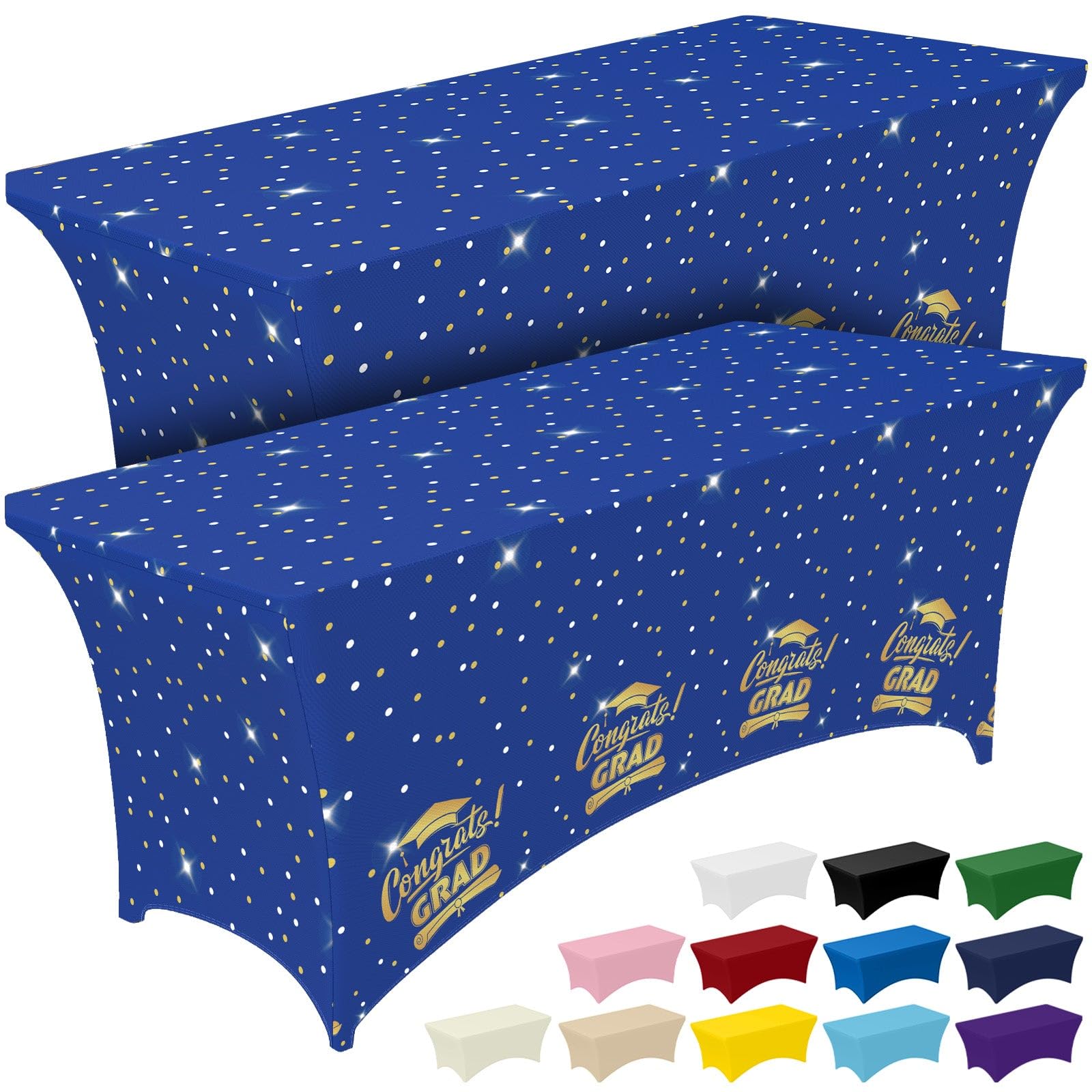 Black Spandex Tablecloths - 6ft Pack -9