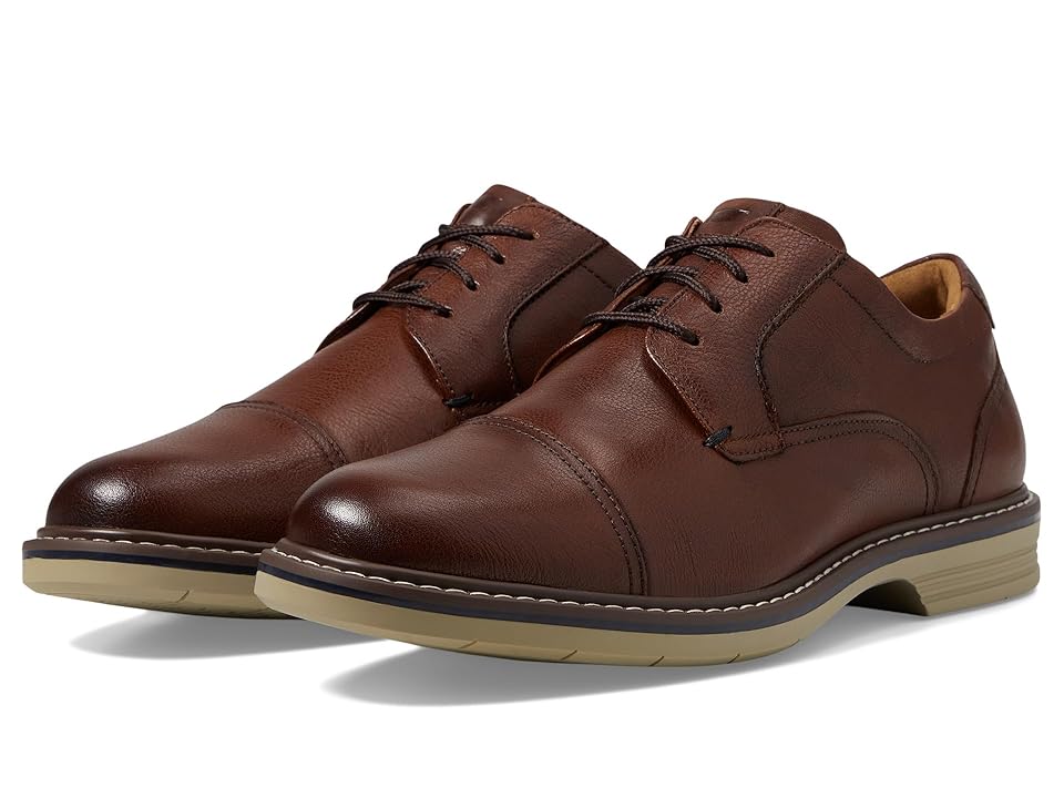 Florsheim Norwalk Cap Toe Oxford Men's Shoes Cognac Milled Leather : 9 W (3E) -  023936319077