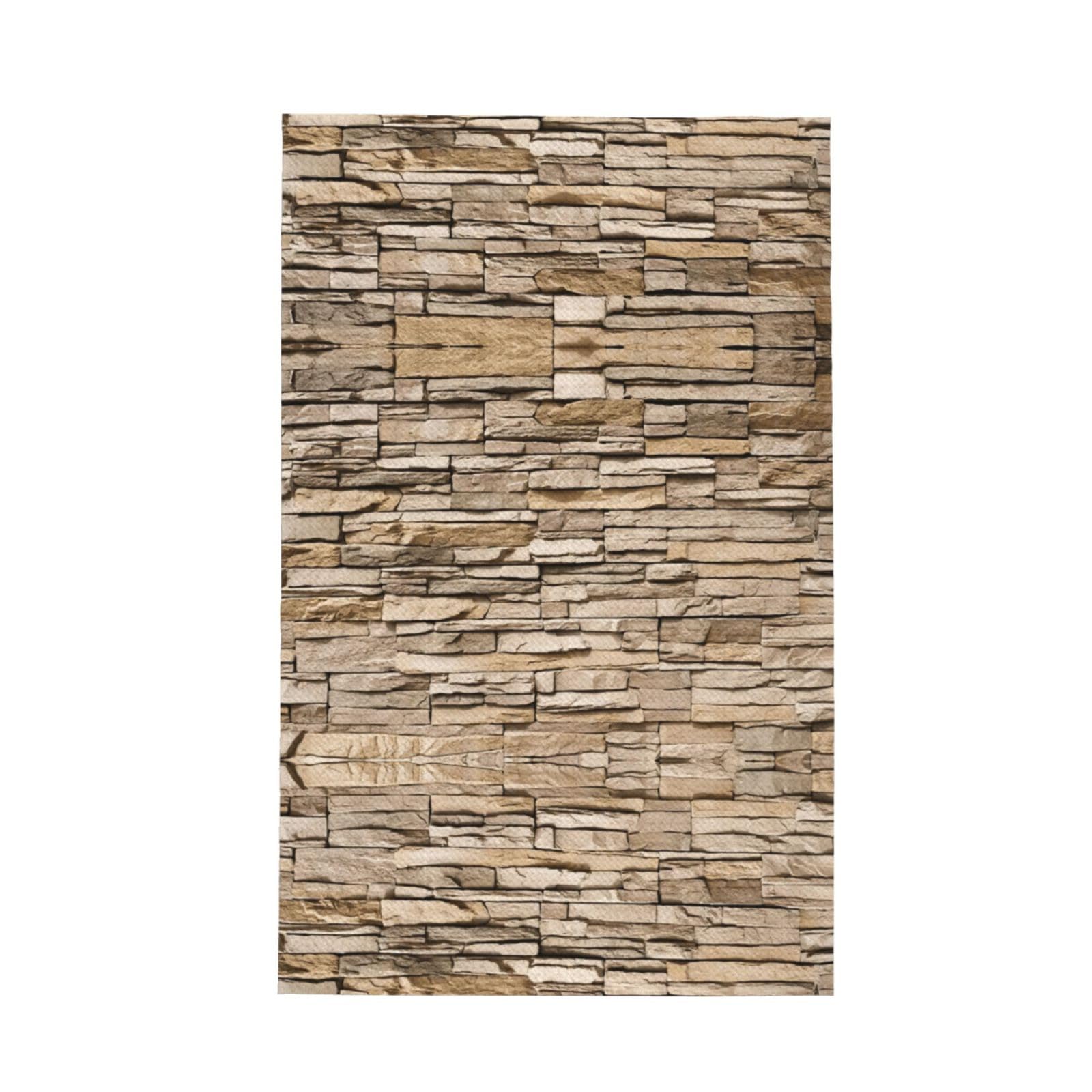 Xxahnbm Black Rustic Rocks Brick Wall Print Waffle Kitchen Towel,Absorbent Hand Towel