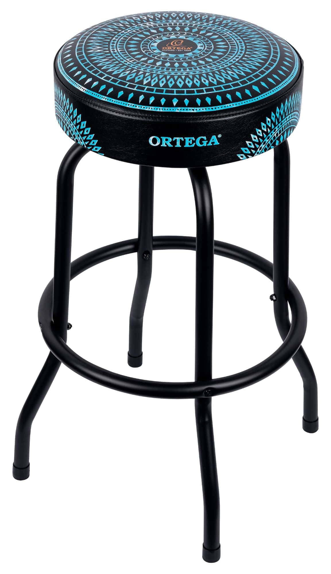 Ortega Guitars Padded Stage Stool – Per Palco, Bar, Studio, Showroom – Altezza 76 cm – Blue Kaleidoscope (OBS30-BLKC)