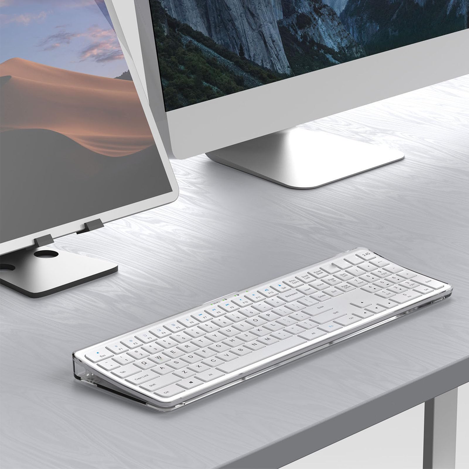 Bezprzewodowa Ergonomiczna Klawiatura Pełnowymiarowa ładowalna z