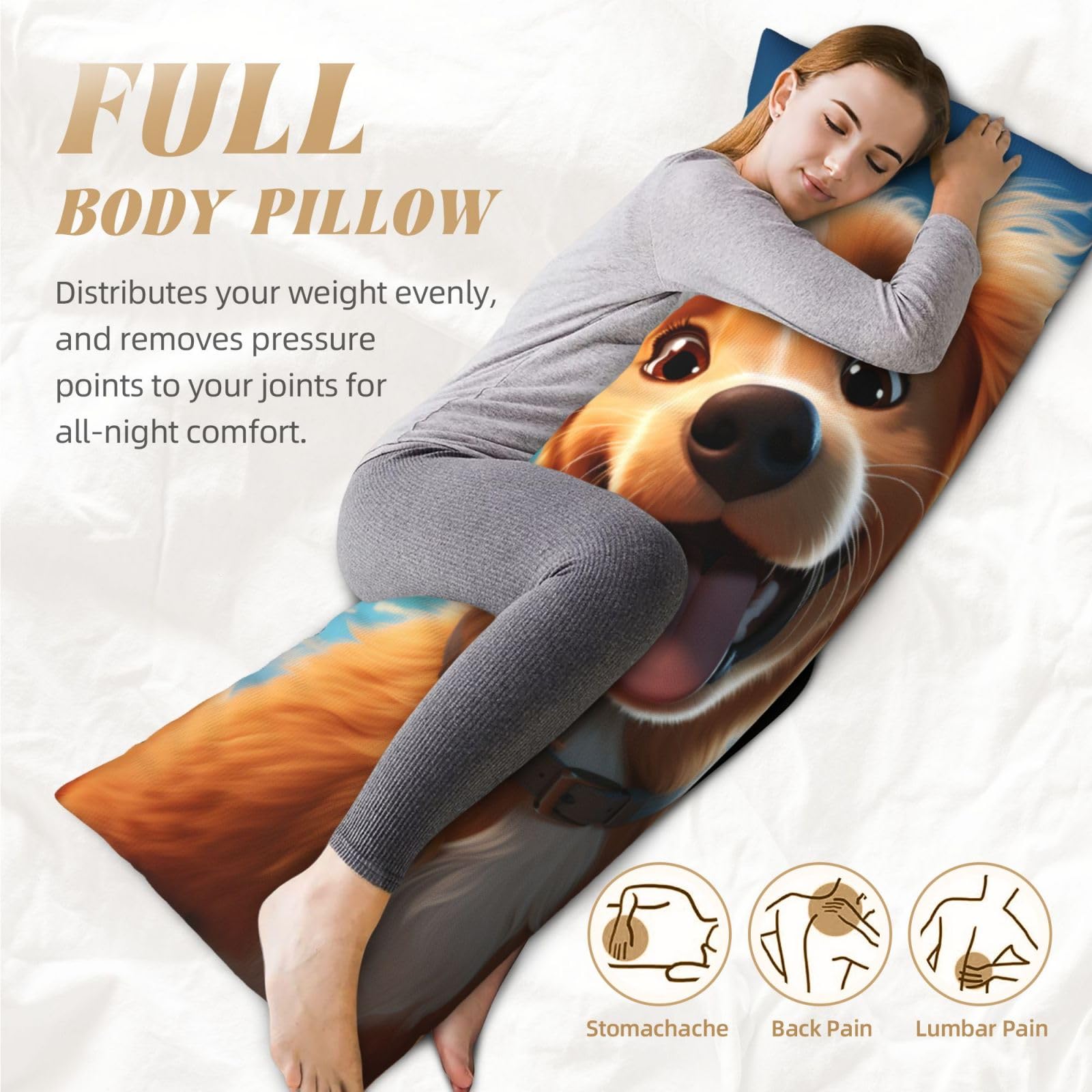 Dinosaur Funny Body Pillow Cases Eyes Pillow Case Disketp Funny