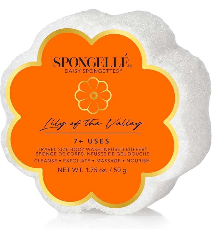 Esponja de banho Spongette SPONGELLÉ Lily of the Valley Daisy com sabonete corporal integrado