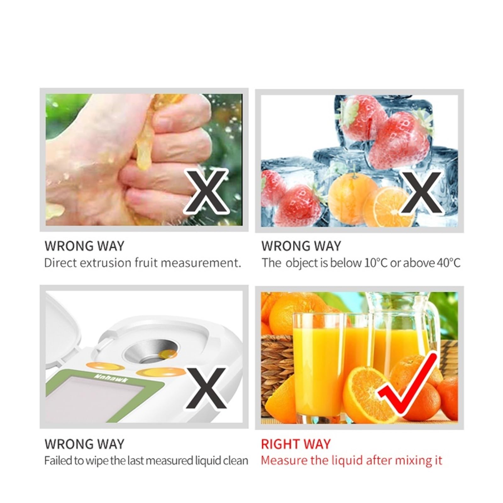 Refractómetro Digital Medidor Brix Jugo De Frutas Bebidas Bebida Contenido De Azúcar Instrumento De Medición Sacarímetro (Size : Brix Meter 0-55)
