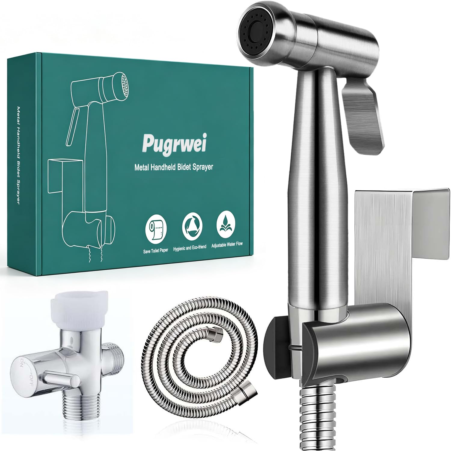 Pugrwei SUS304 Handheld Bidet Sprayer for Toilet