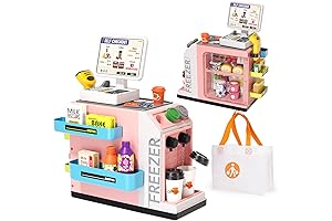 48-Piece Pretend Cash Register Toy for Girls Ages 6-8