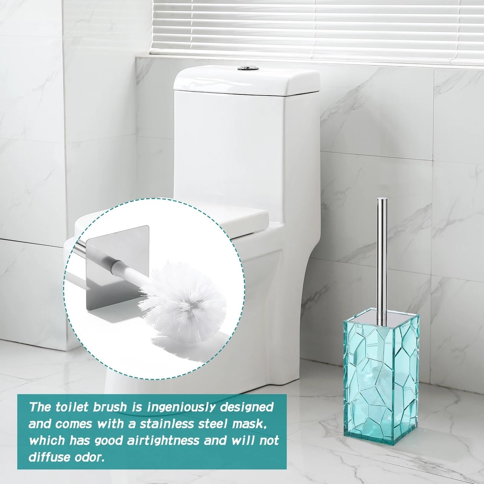 Set di Accessori per Il Bagno Set di Accessori da Bagno Set di Accessori da Bagno da 5 Pezzi dal Design Trasparente antiruggine(Green)