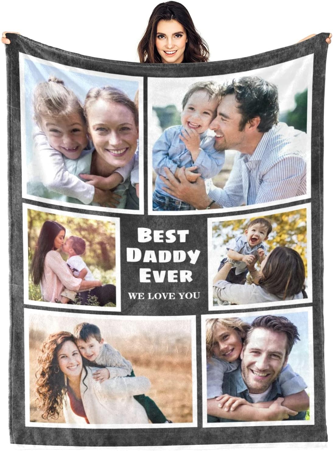 Oriwave Personalized Gifts for Grandson Custom Blankets to