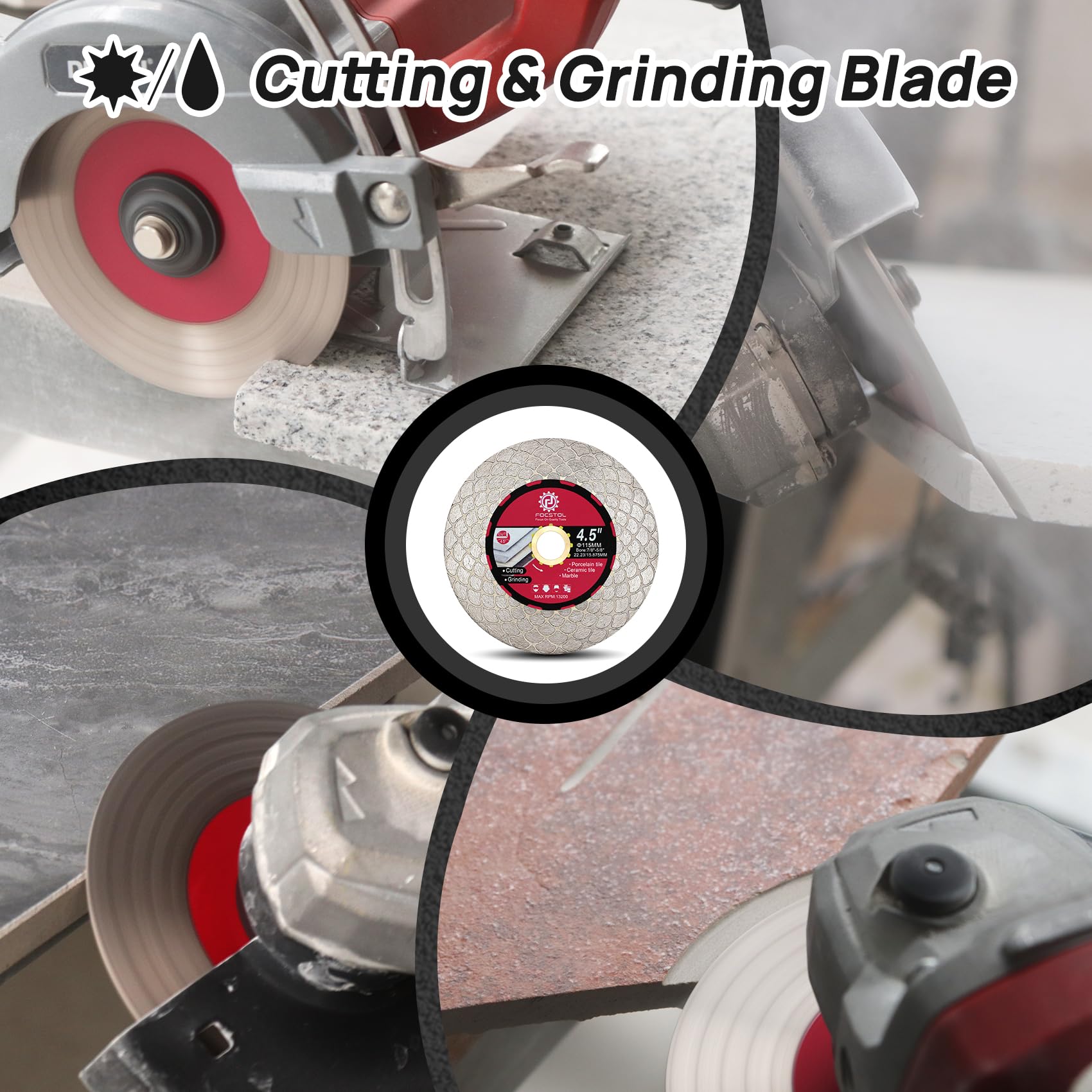 Disco Diamantato 115mm Per Taglio Piastrelle - Doppia Faccia Per Porcellanato, Marmo E Granito - Foto 2