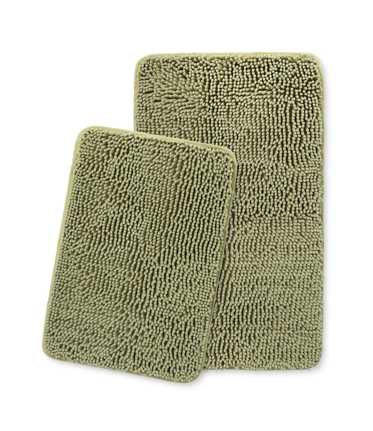 Yeaban Bathroom Rugs Sets 2 Piece – Thick Chenille Bath Mats | Absorbent and Washable Bath Rug Non-Slip, Plush Rugs for Bathroom, Shower, Sink(Sage Green, 17"x24" and 20"x32") — image 1