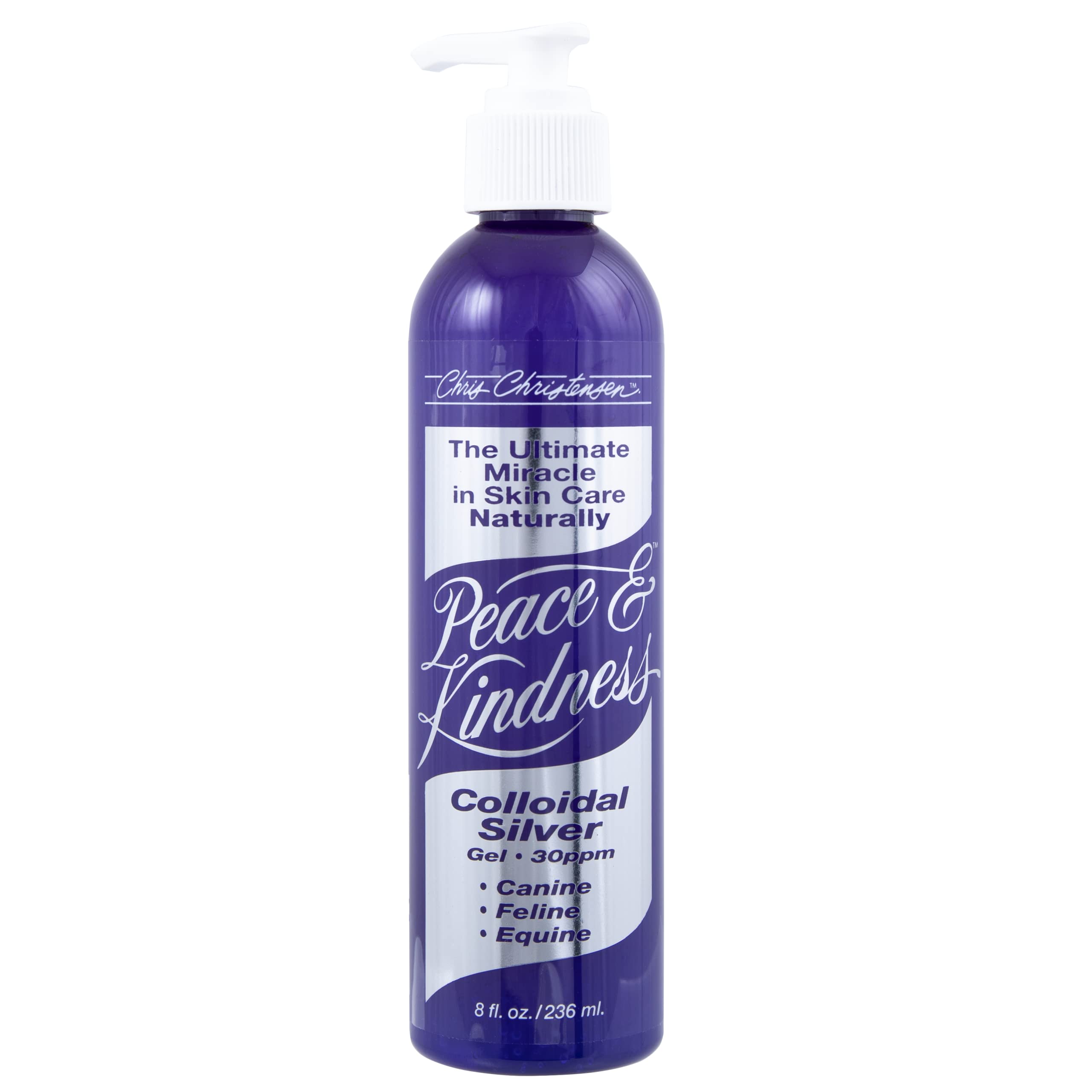 Chris Christensen Peace & Kindness Topical Gel, Groom Like a Professional, Heals Variety of Skin Problems, All Natural Alternative, Safe on Dogs, Cats, and Horses, Made in USA, 235ml Gel Pump
