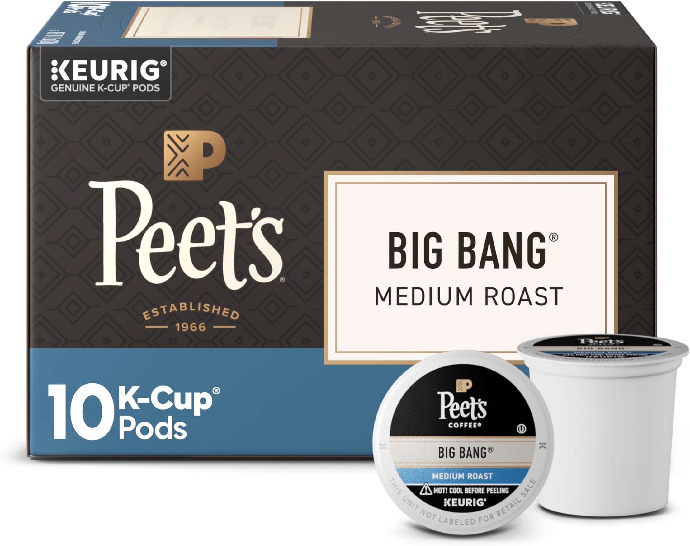 Medium Roast Keurig K-Cup Pods, 100% Arabica Coffee - Big Bang 10 Count (1 Box of 10 Pods)