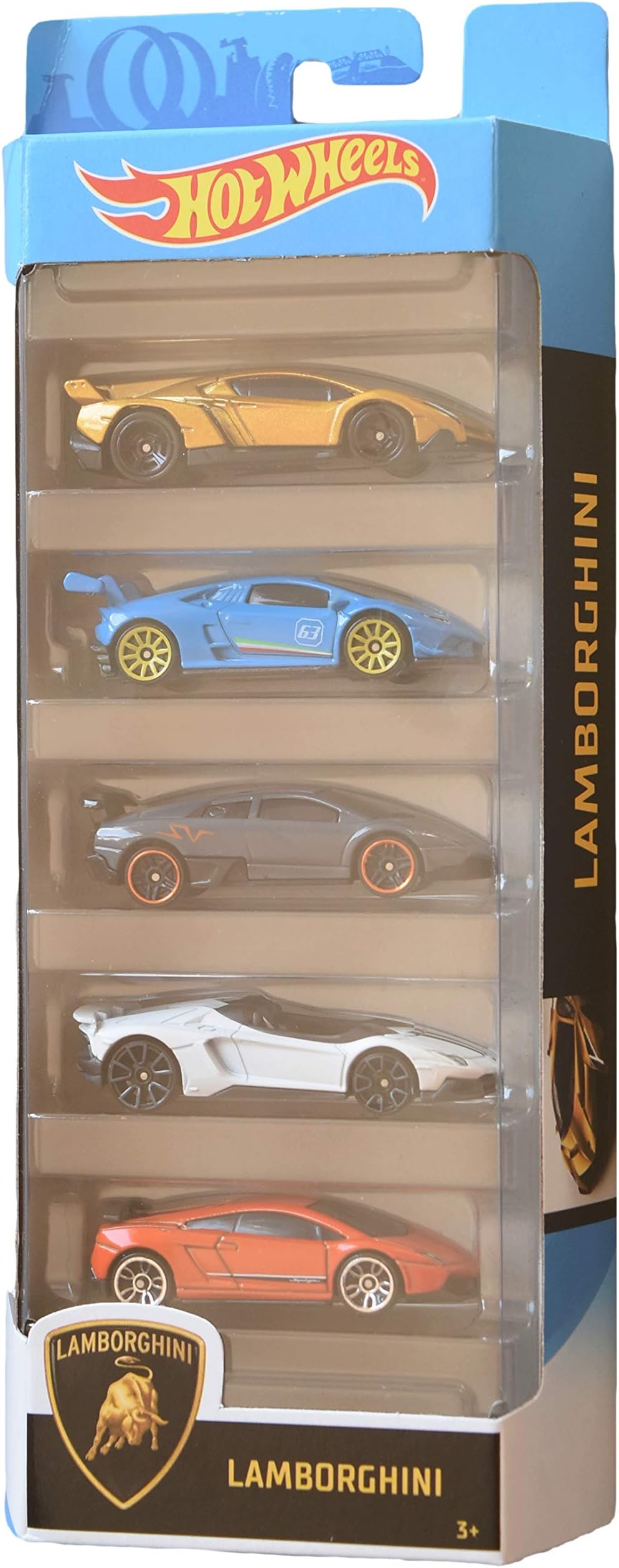 Hot Wheels Lamborghini Toy, Pack of 5