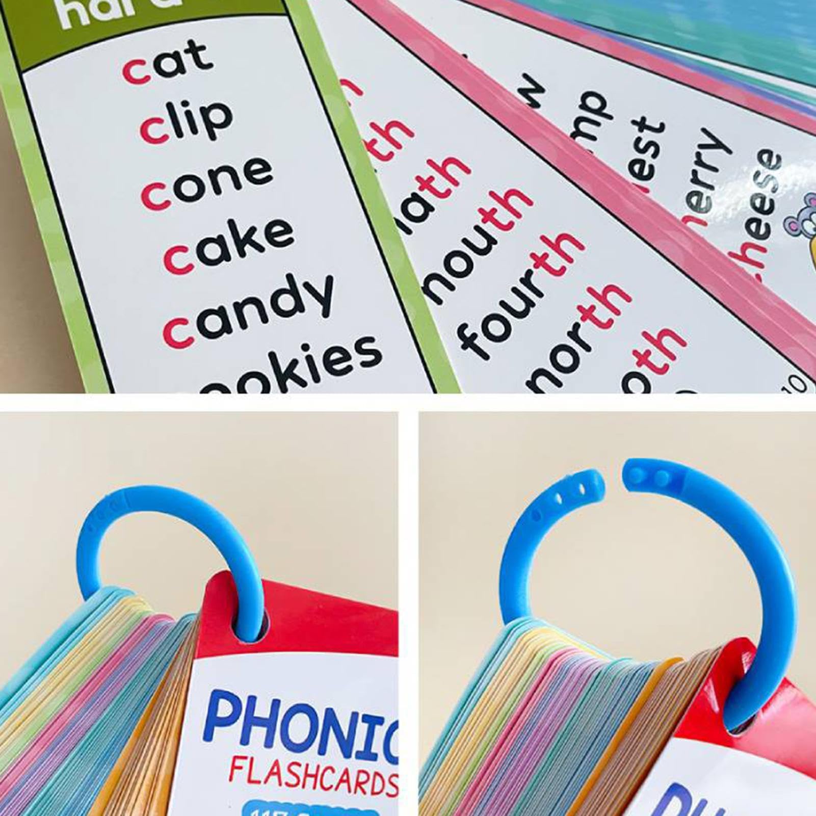 60 cartes d'apprentissage double face alphabet 16,7 x 6,3 cm, cartonné haute déchirure