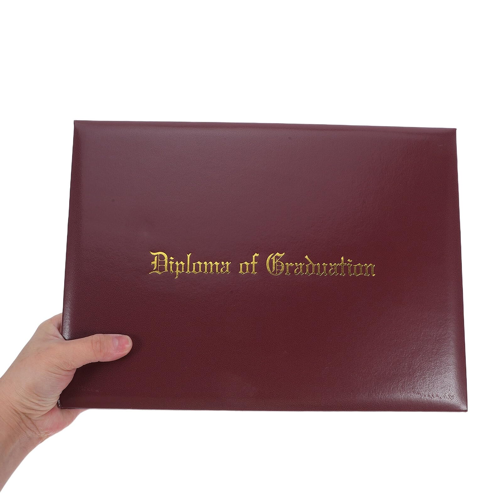 Portadiploma in Similpelle Effetto Caffè Copertina Rigida Imbottita, Custodia Protettiva per Certificati di Laurea e Premi, Cartella Porta-certificati Formato A4 per Esposizione