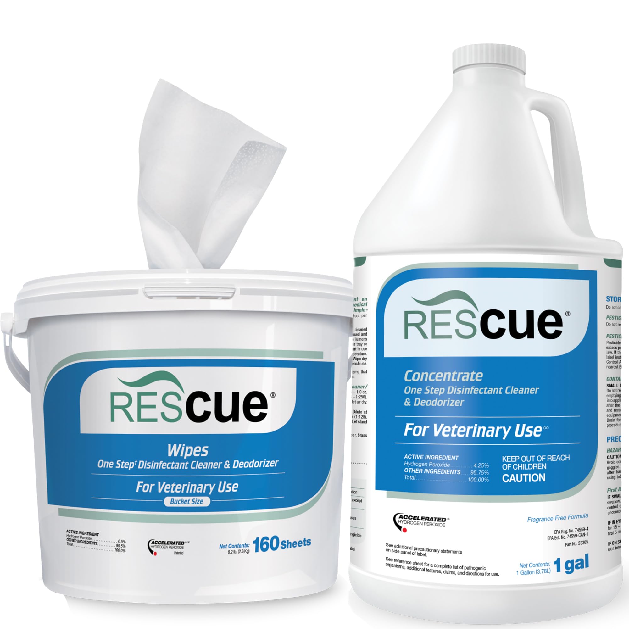 REScue Disinfectant Gallon Wipes Vet-Grade Kennel Cleaner (1