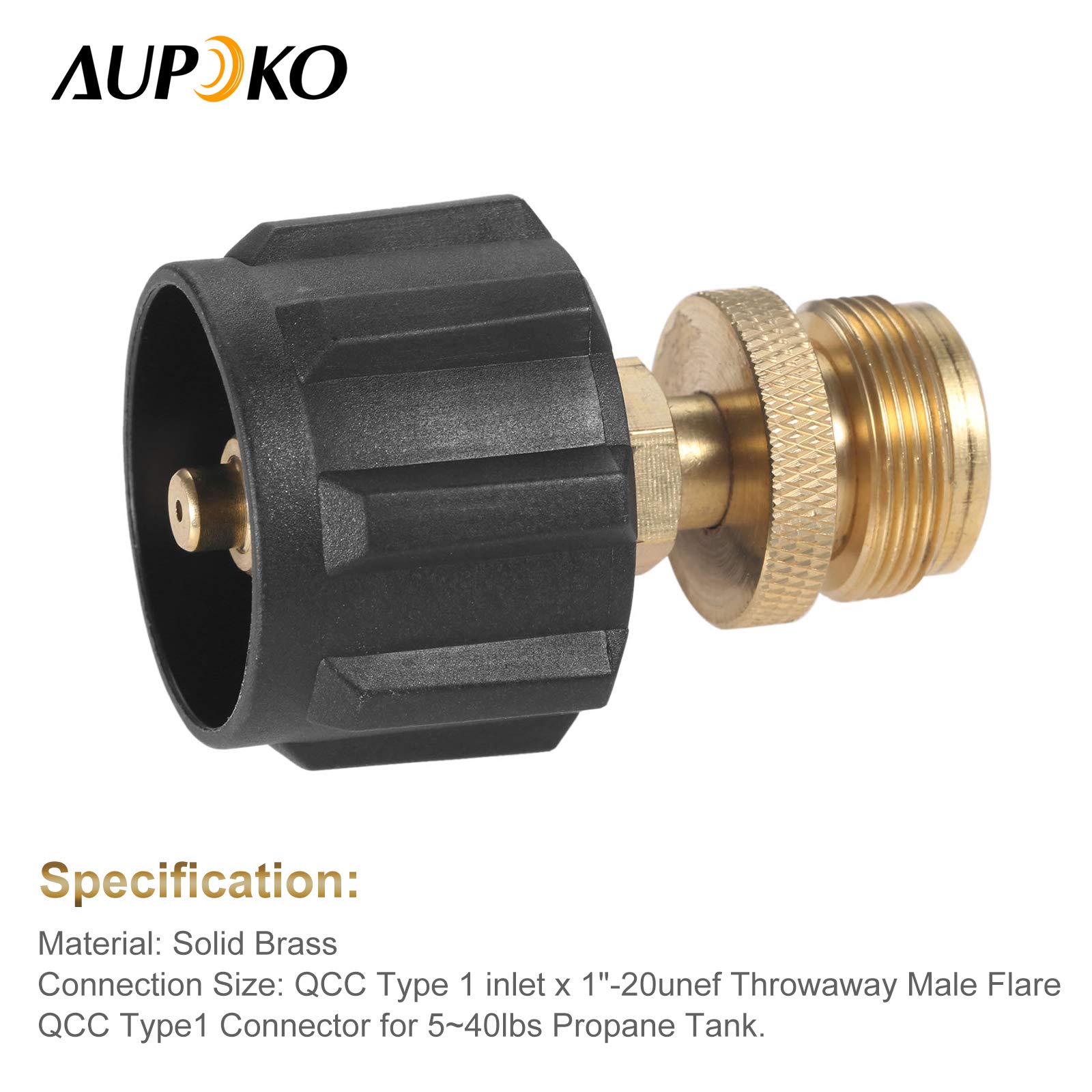 Aupoko Propan Nachfülladapter Set 91 Cm - Für 0,5 Kg Flaschen, Mit ON/OFF Ventil, 350 PSI, Für Grill & Heizer