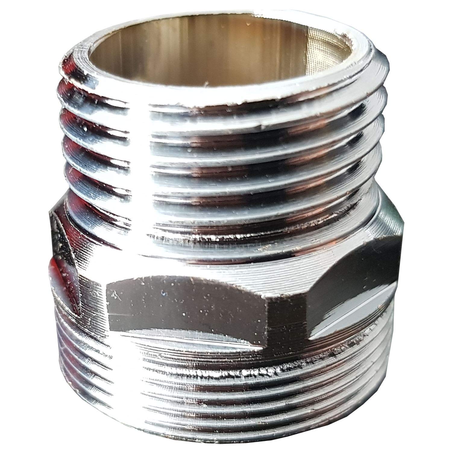 Pepte Men's Chrome 1/2" Inch Bsp X M24 Or F22 Fe Connection Nipple Union Brass